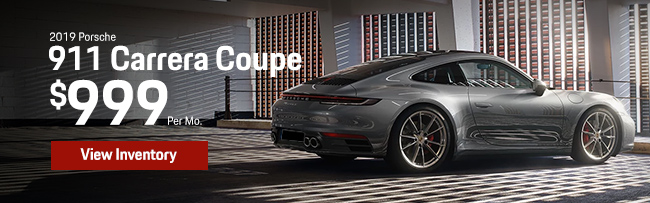 2019 Porsche 911 Carrera Coupe lease for $1,299 per month