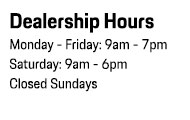 dealership hours