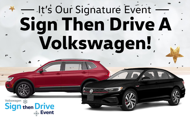 Sign Then Drive a Volkswagen!