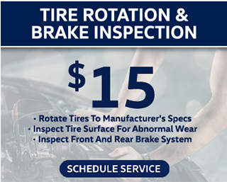 Tire rotation and brake inspection