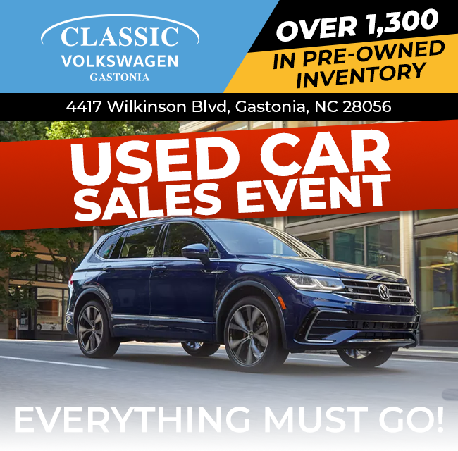 Classic Volkswagen Gastonia Used Car Sales Event - everything must go