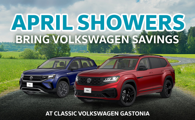 April showers bring great deals at Classic Volkswagen Gastonia