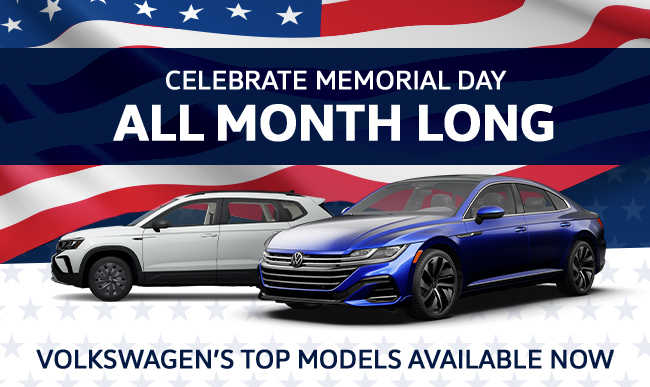 Celebrate Memorial Day All Month Long - Volkswagens top models available now