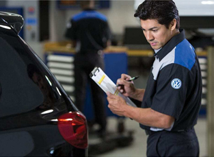 Volkswagen service being done