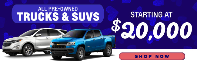 Certified pre-owned trucks and SUVs