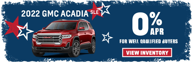 2022 GMC Acadia SLE special offer on APR