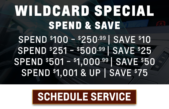 wildcard special - spend and save