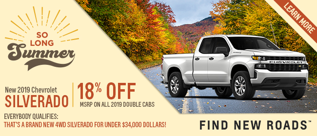 18% Off MSRP on all 2019 Double Cab Pickups