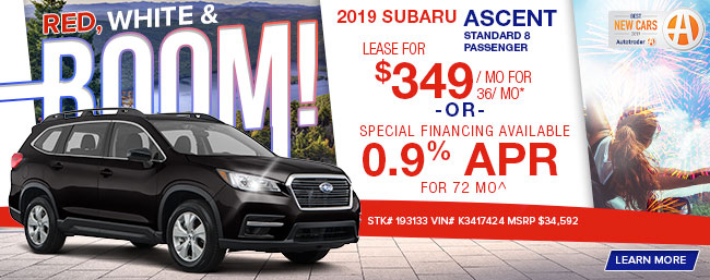 2019 Subaru Ascent Standard 8 Passenger