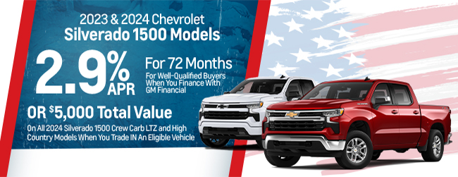 2023 and 2024 Chevrolet Silverado 1500 models