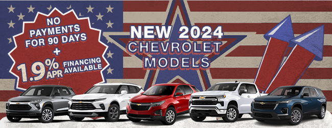 No Payments for 90 days on New 2024 Chevrolet models