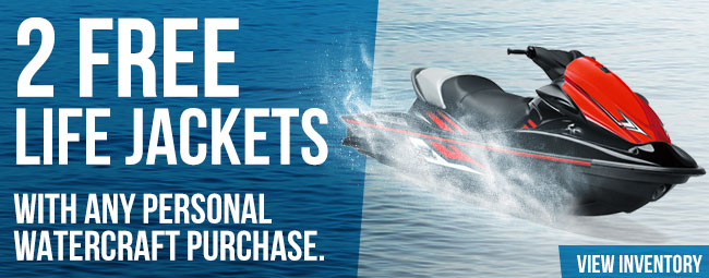 2 Free Life Jackets with Any Personal Watercraft Purchase