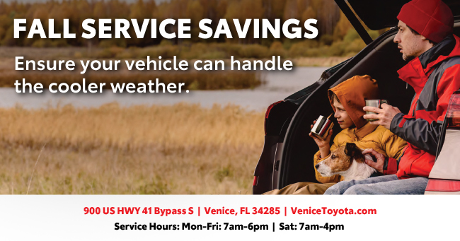 Fall Service savings - ensure your vehicle can handle the cooler weather