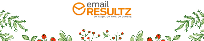 email resultz logo with festive holly and berries