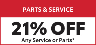 Parts and service 21 precent off