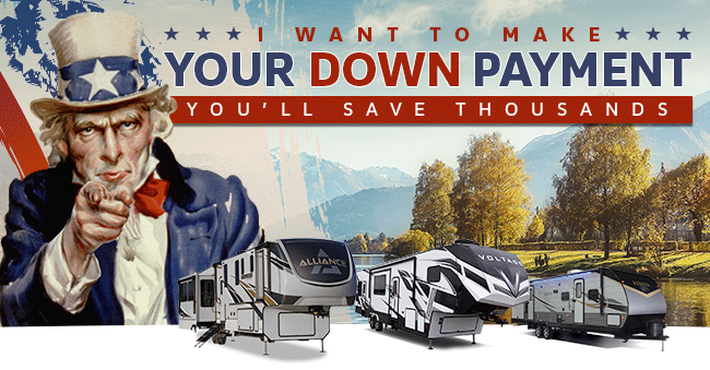 I Want To Make Your Down Payment - You'll Save Thousands! Over 2,500 RVs In Stock In Texas!