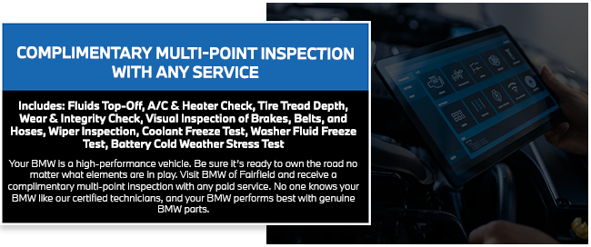 Service specials at BMW of Fairfield