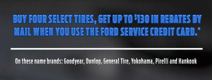 Buy four select tires, Get up to $130 in rebates
