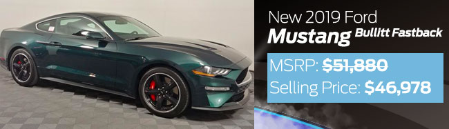New 2019 Ford Mustang Bullitt Fastback