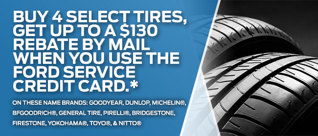 Buy 4 Select Tires, Get Up To A $130 Rebate 
