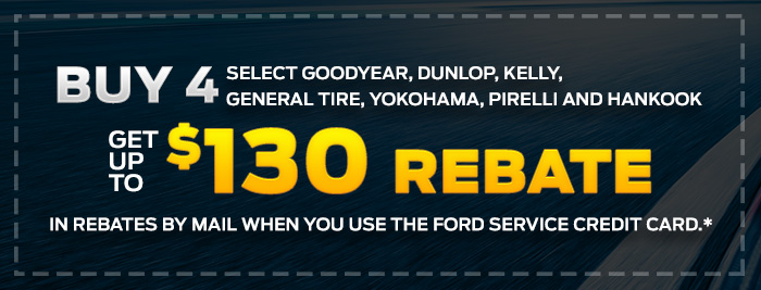 BUY FOUR SELECT TIRES, GET UP TO $130 IN REBATES