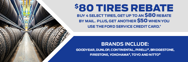 Buy 4 Select Tires, Get Up To An $80 Rebate By Mail