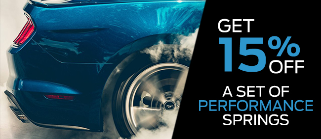 Get 15% off a set of performance springs