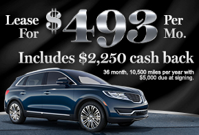 2016 Lincoln MKX Lease For $493 Per Mo Includes $2,250 Cash Back