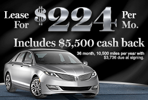 2016 Lincoln MKZ Hybrid Lease For $224 Per Mo Includes $5,500 Cash Back