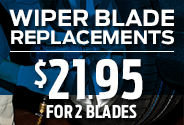Wiper Blade Replacements $21.95 For 2 Blades