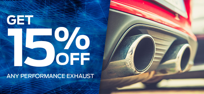 Get 15% off 
any performance exhaust
