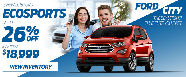 3 New 2018 Ford EcoSports 
