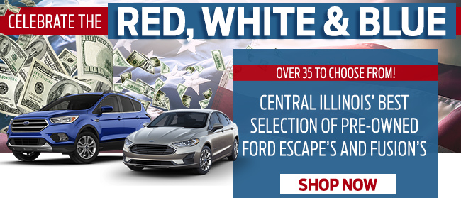 CENTRAL ILLINOIS’ BEST SELECTION OF PRE-OWNED FORD ESCAPE’S AND FUSION’S