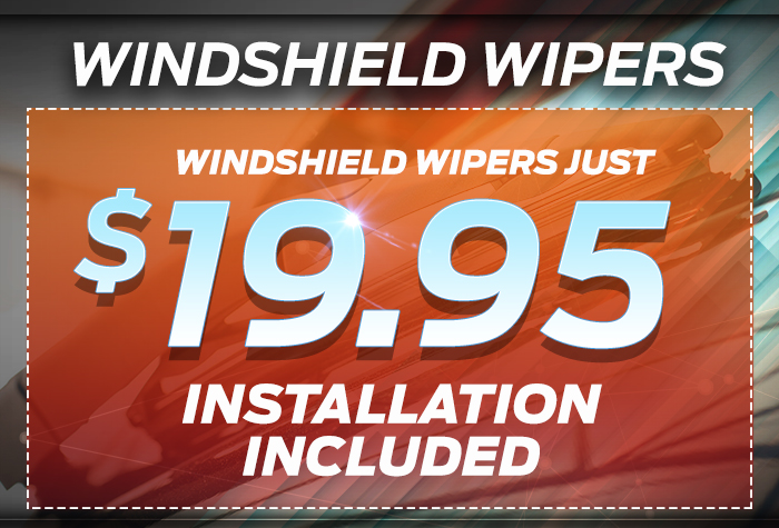 Windshield Wipers Pair Just $19.95
Installation Included