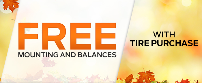 Free Mounting & Balances with Tire Purchase