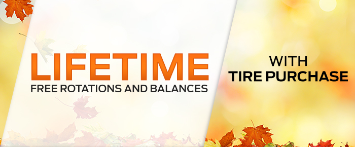 Lifetime Free Rotations & Balances with Tire Purchases