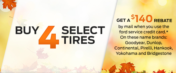 Buy Four Select Tires, Get A $140 Rebate By Mail