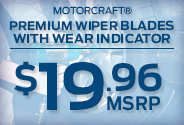 Motorcraft® Premium Wiper Blades with Wear Indicator
