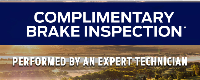 Complimentary brake inspection offer