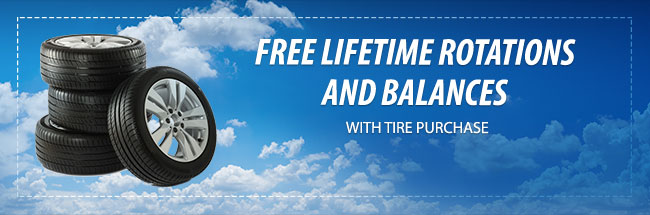 Free LIFETIME Rotations and Balances with Tire Purchase