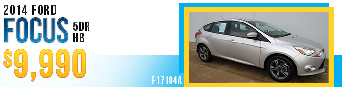 2014 Ford Focus 5dr HB
F17184A $9,990