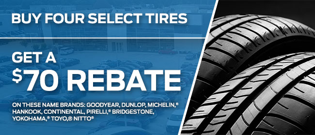 Buy Four Select Tires, Get A $70 Rebate By Mail