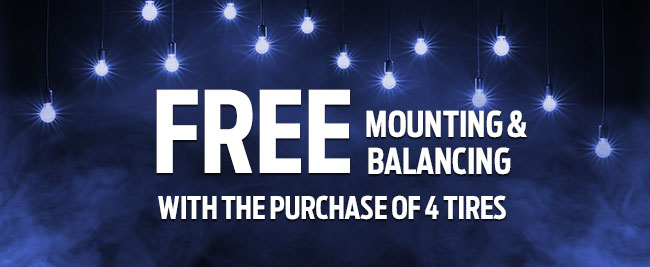 Free Mounting And Balancing With The Purchase Of 4 Tires
