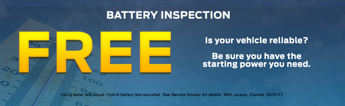  Free Battery Inspection 