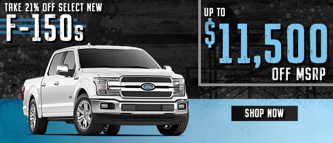 TAKE 21% OFF SELECT NEW F-150’S
