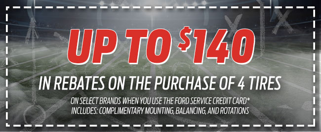 Up To $140 in Rebates on the Purchase of 4 Tires