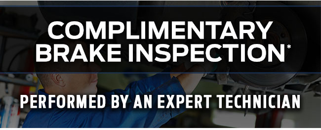 Complimentary brake inspection offer