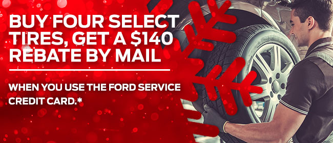 Buy four select tires, get a $140 rebate by mail 