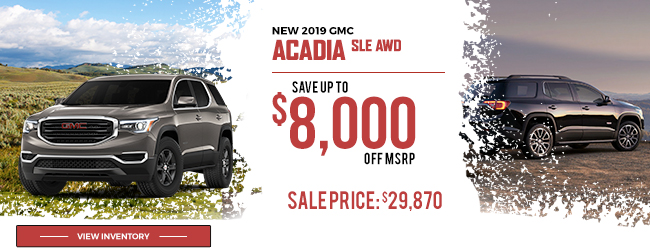 New 2019 GMC Acadia SLE AWD
