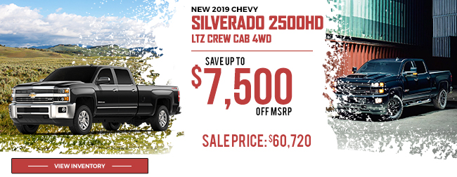 New 2019 Chevy Silverado 2500HD LTZ Crew Cab 4WD